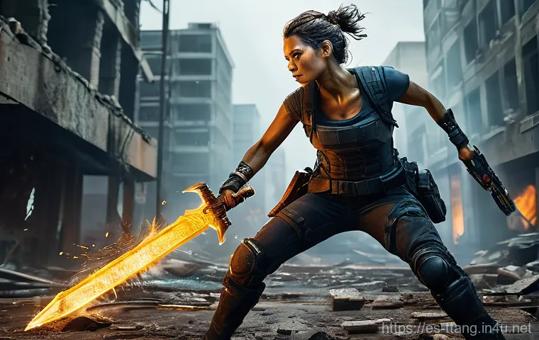 탕탕특공대 최적의 팀 구성 - **Prompt: Master Yang, a powerful survivor from the game "Survivor.io," stands heroically amidst a s...