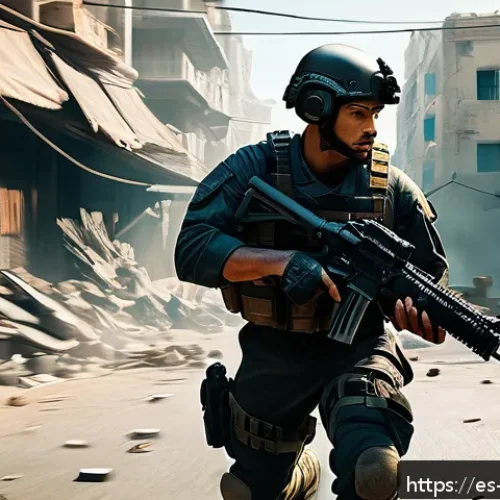 탕탕특공대 일일 퀘스트 공략 - A dynamic action scene from the game TangTang Special Forces showing a fast, agile character with of...